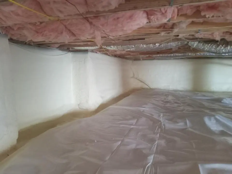 Crawl space encapsulation with closed-cell spray foam for Spray Foam Roofing Repair in Taft